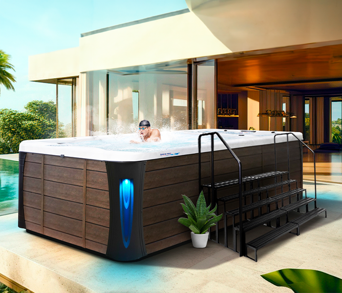 Calspas hot tub being used in a family setting - Depew